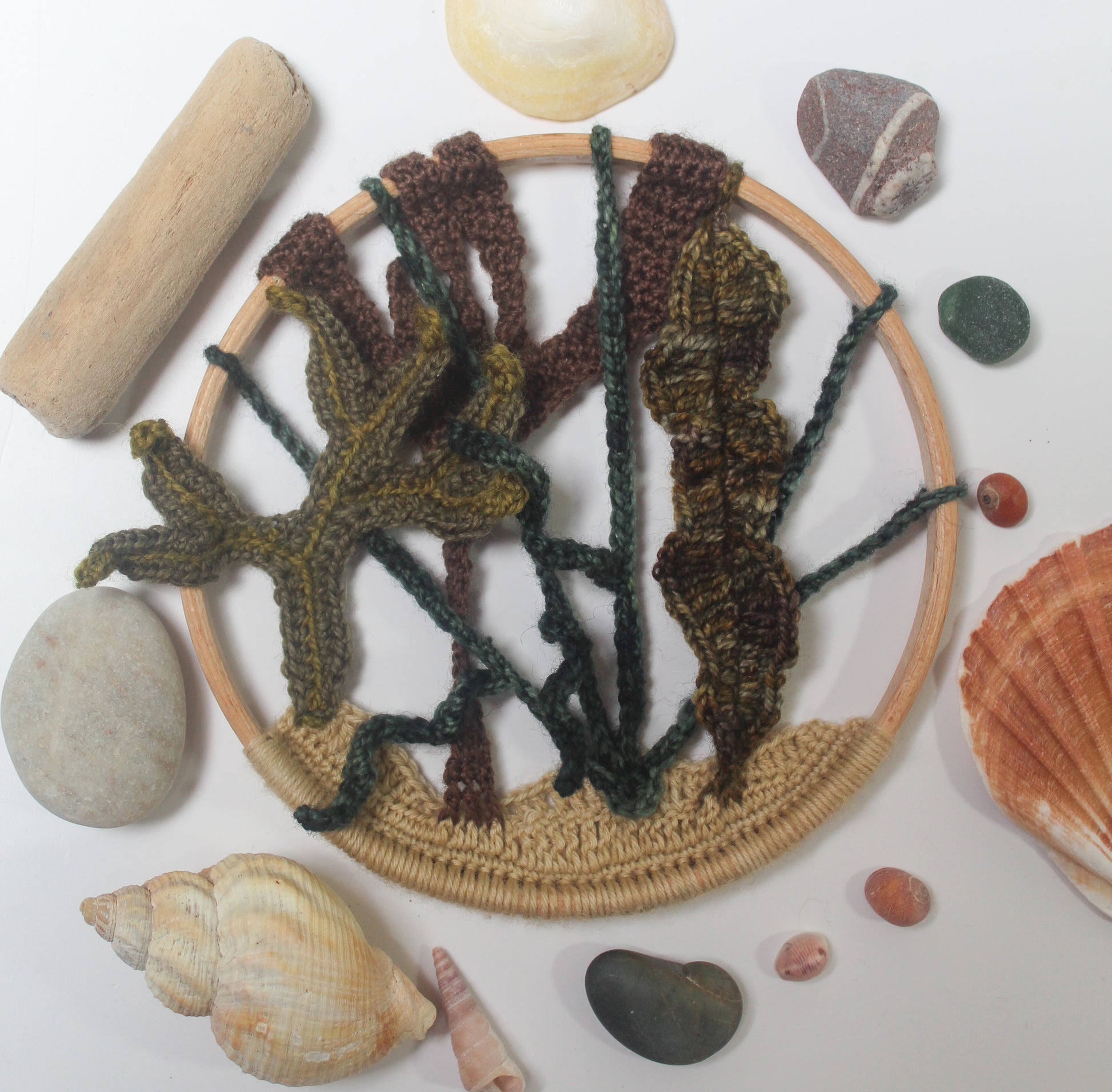 Crochet seaweed mandala