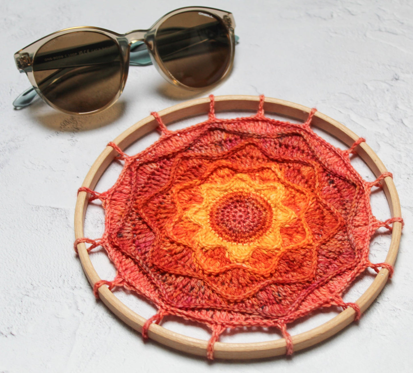 Summer Sunset Mandala and sunglasses