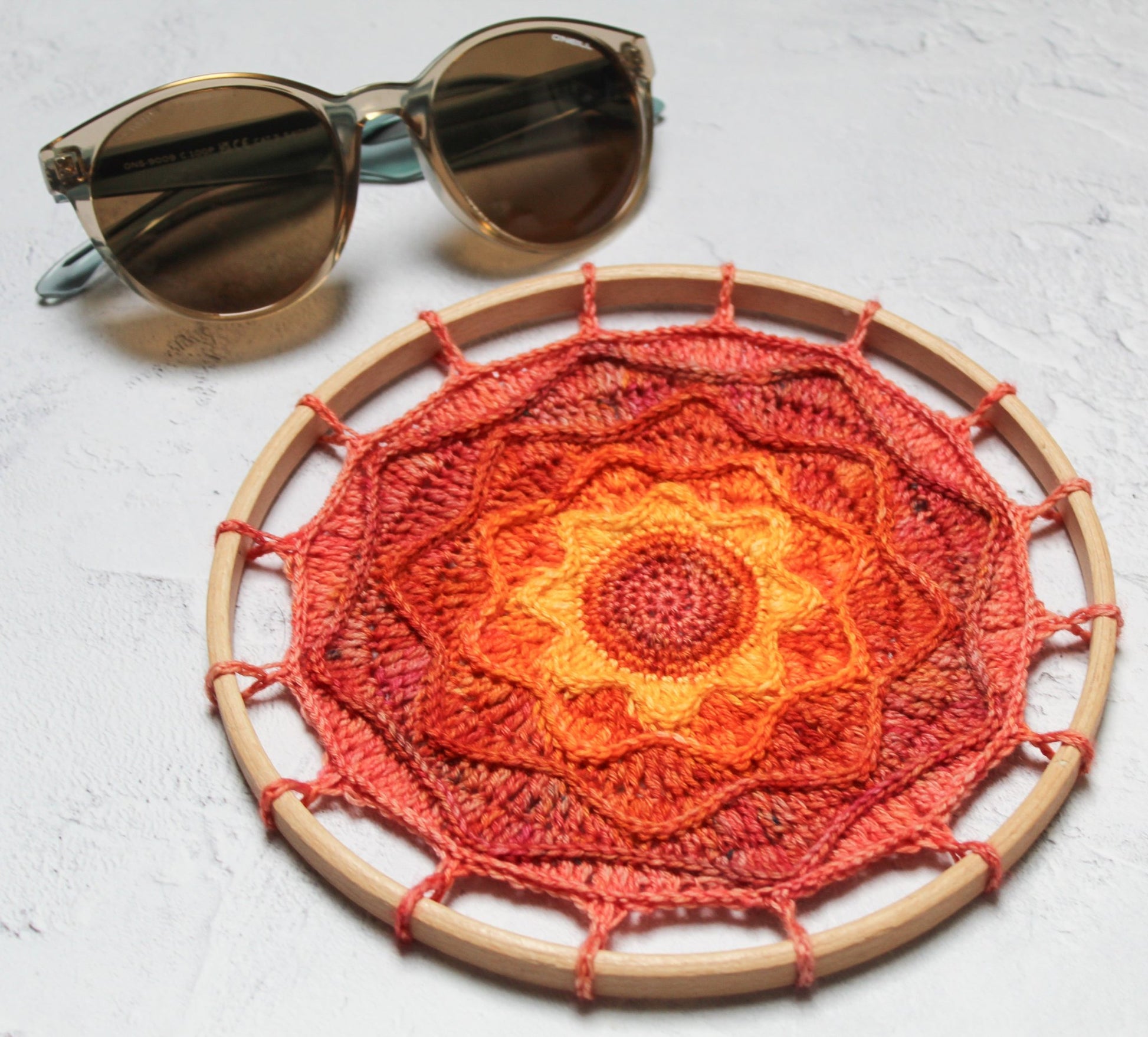 Summer Sunset Mandala and sunglasses